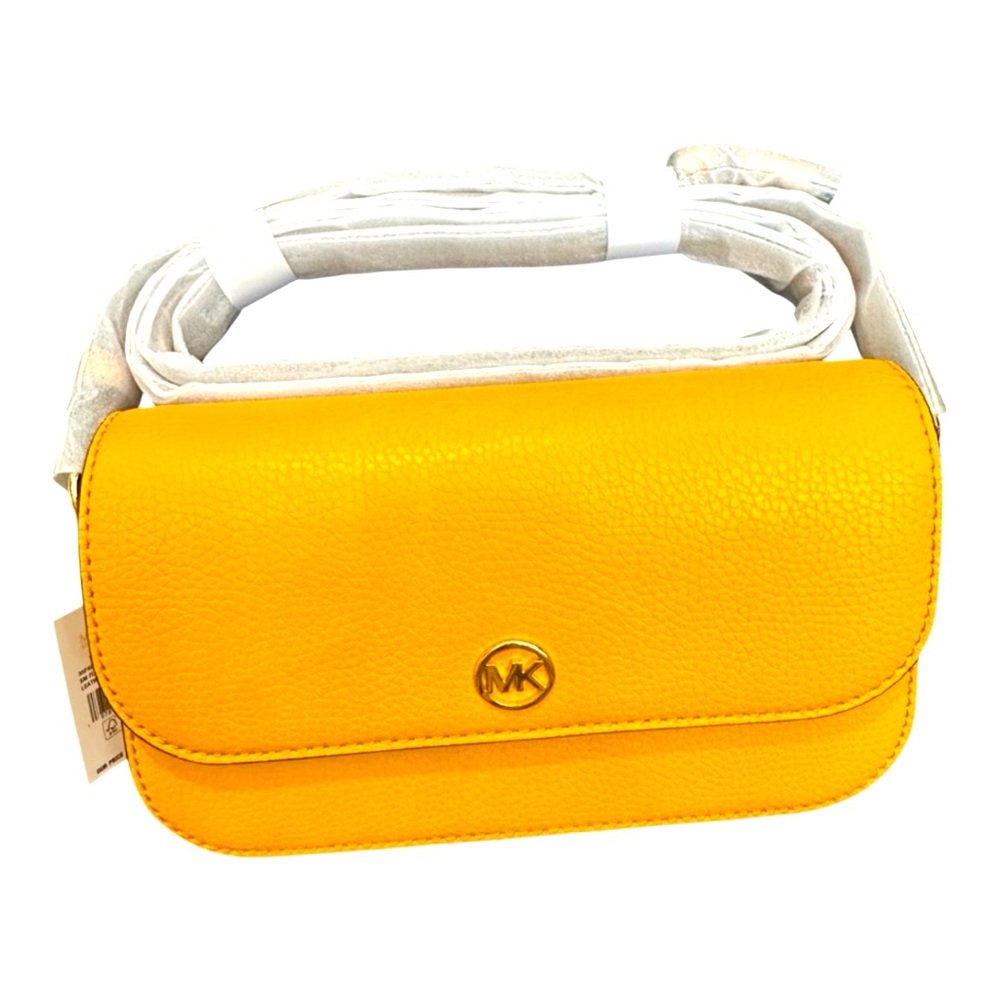 ✨💎BNWT💎✨ Michael Kors Jet Set Crossbody Small in Mustard Leather - Picture 1 of 5